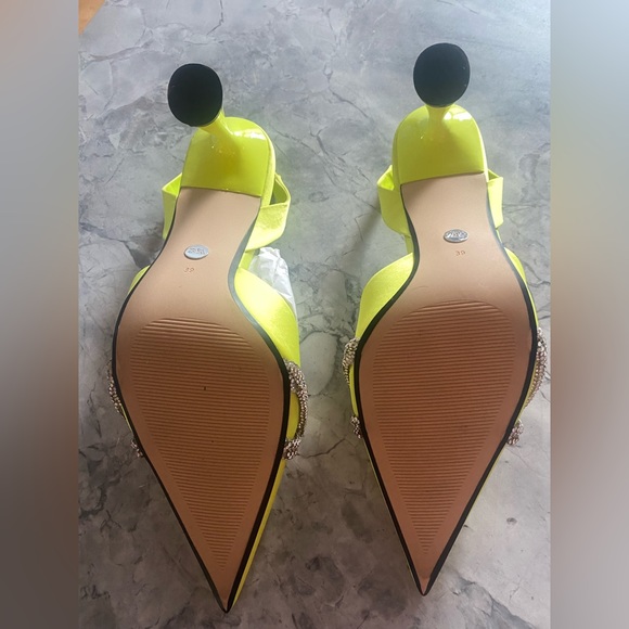 Zara Satin Effect Rhinestone Heels - Picture 2 of 4